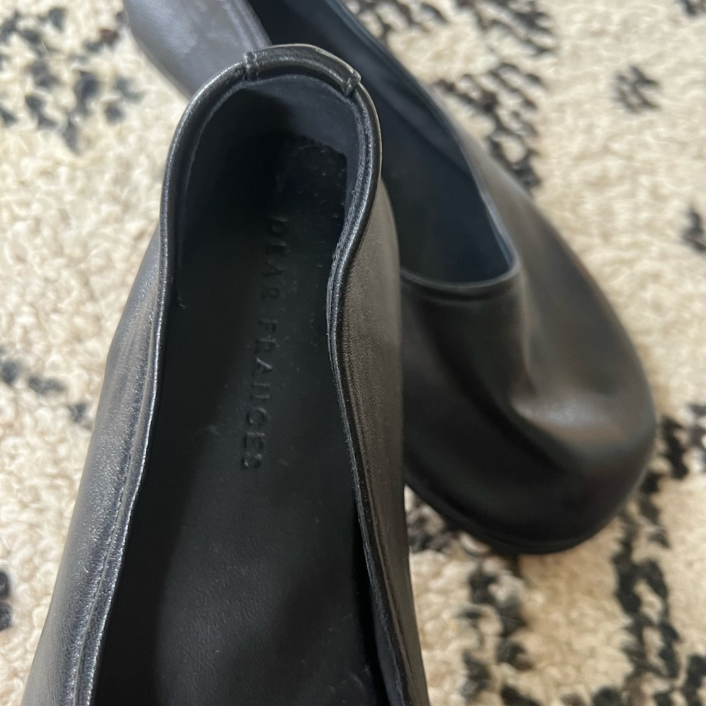 Dear Frances Black Leather Ballet Flats - Picture 3 of 5